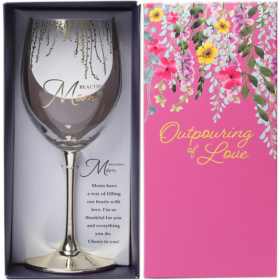 Beautiful Mom Gift Boxed Wine Glass