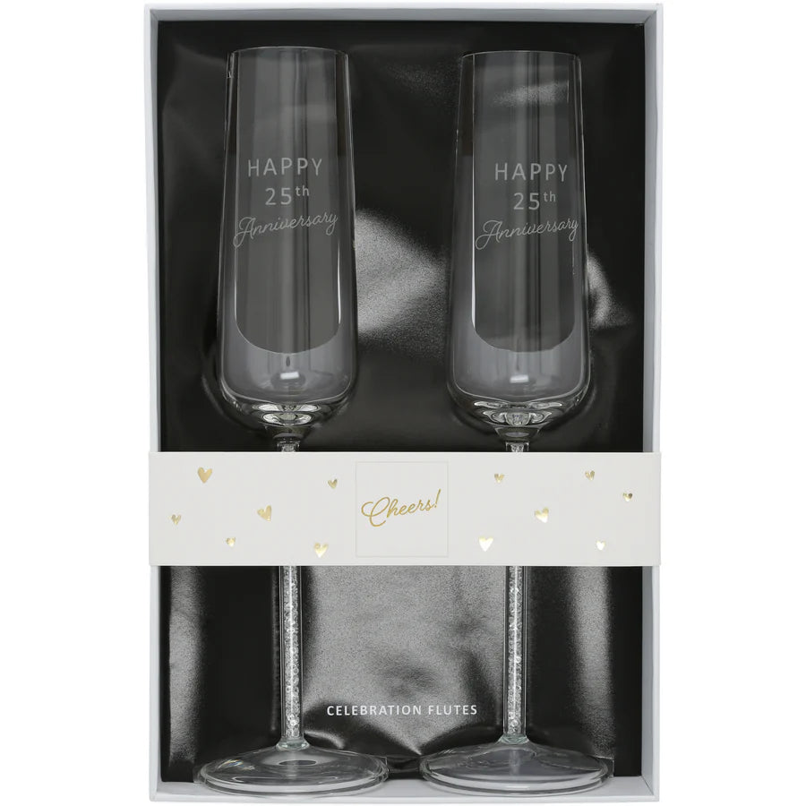 25th Anniveresary - Gift Boxed 7oz Glasses