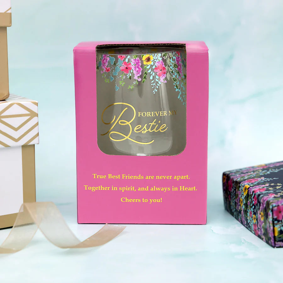 Boxed Wine Glass - Forever Bestie