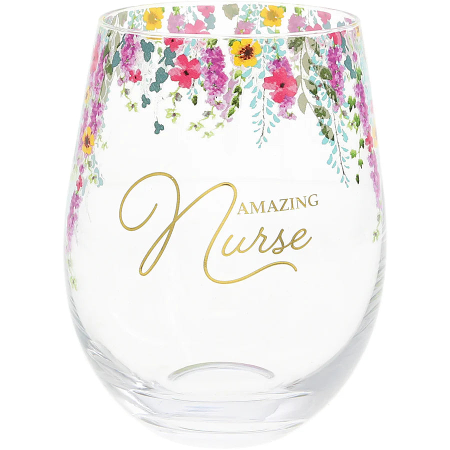 Boxed Wine Glass - Amazing Nurse