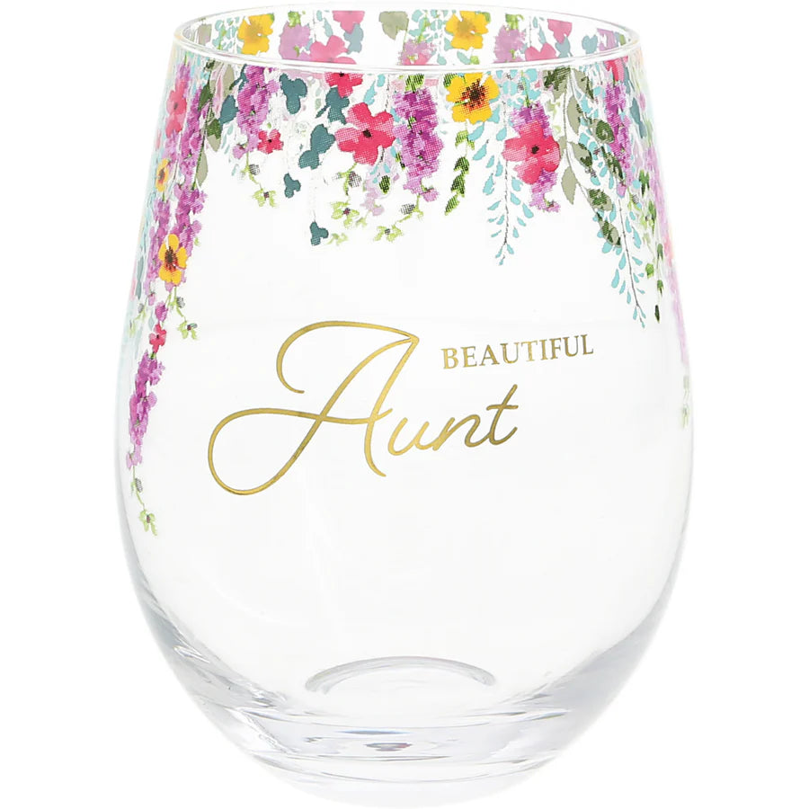 Boxed Wine Glass - Beautiful Aunt