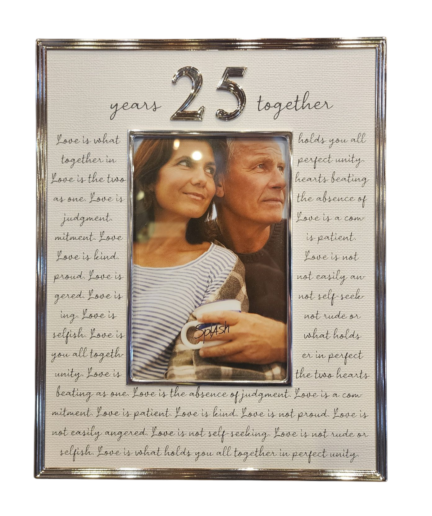 Steel & Silver 25TH Anniversary Photo Frame