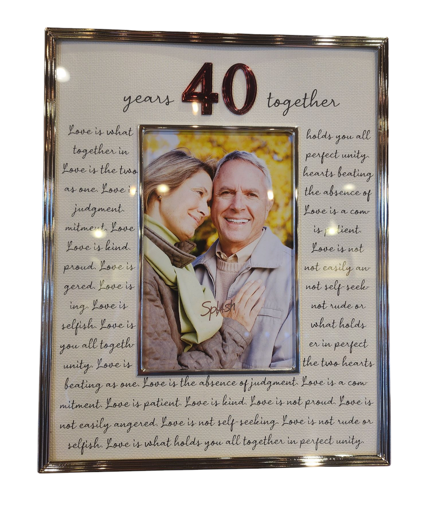 Steel & Ruby 40th Anniversary Photo Frame