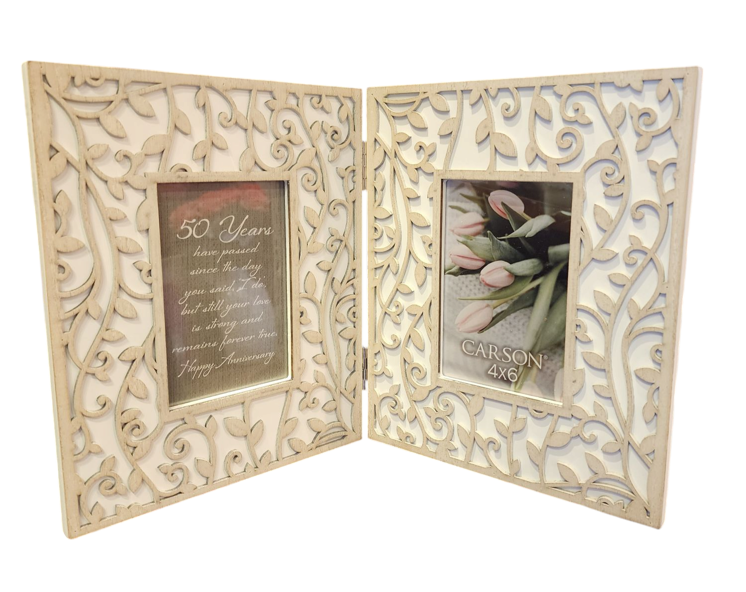 Double Frame 50th Anniversary Photo Frame