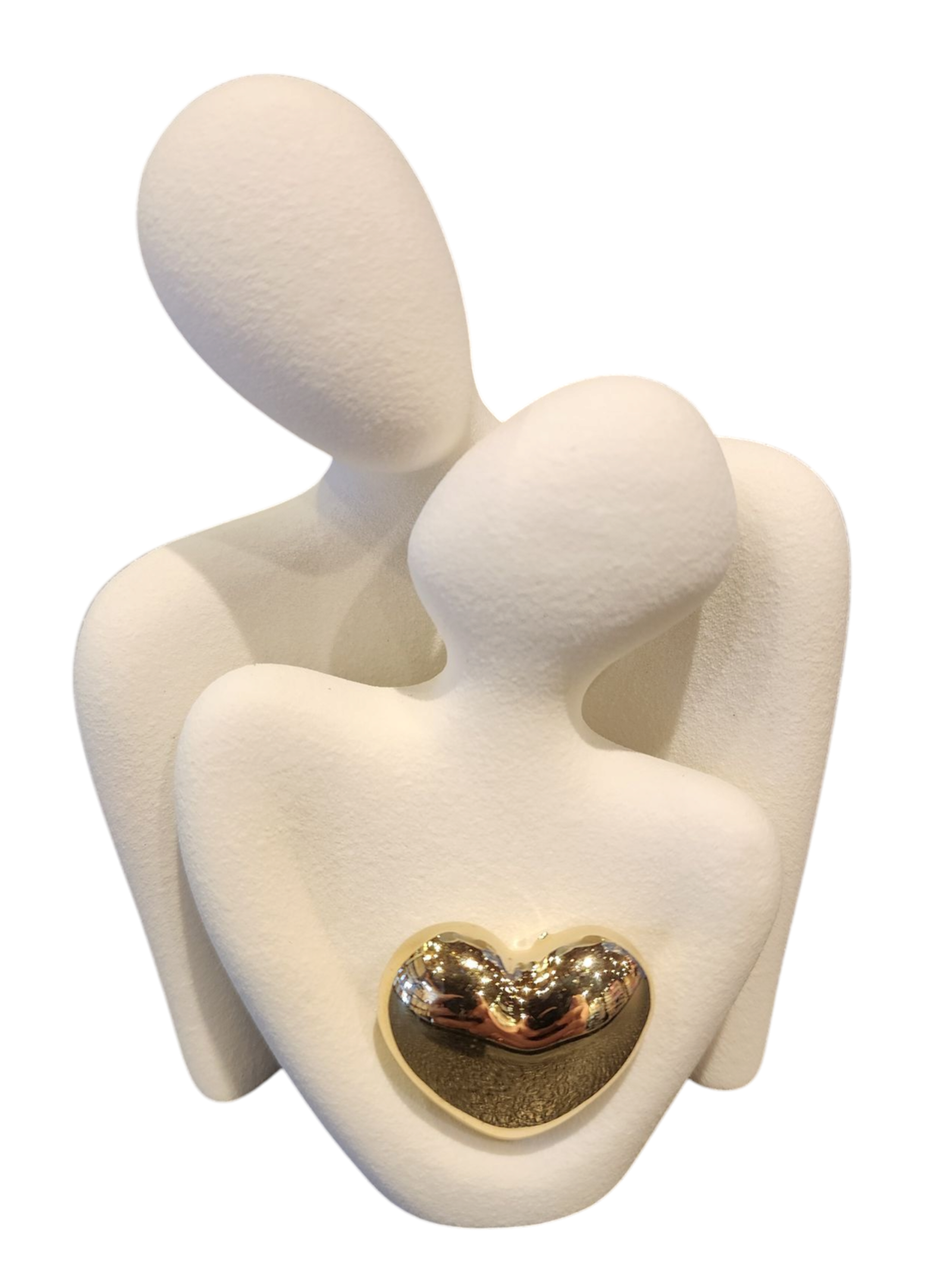 2pc Couple Figures With Gold Heart