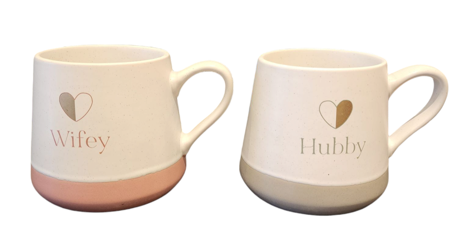 2pc 440ml Wedding Mug - Huddy/Wifey