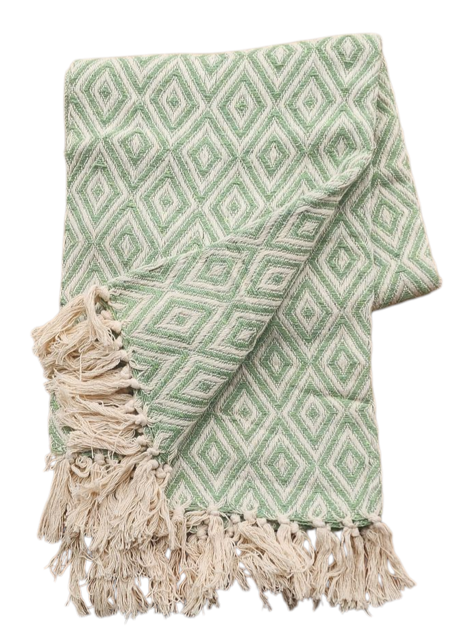 Green Woven Throw
