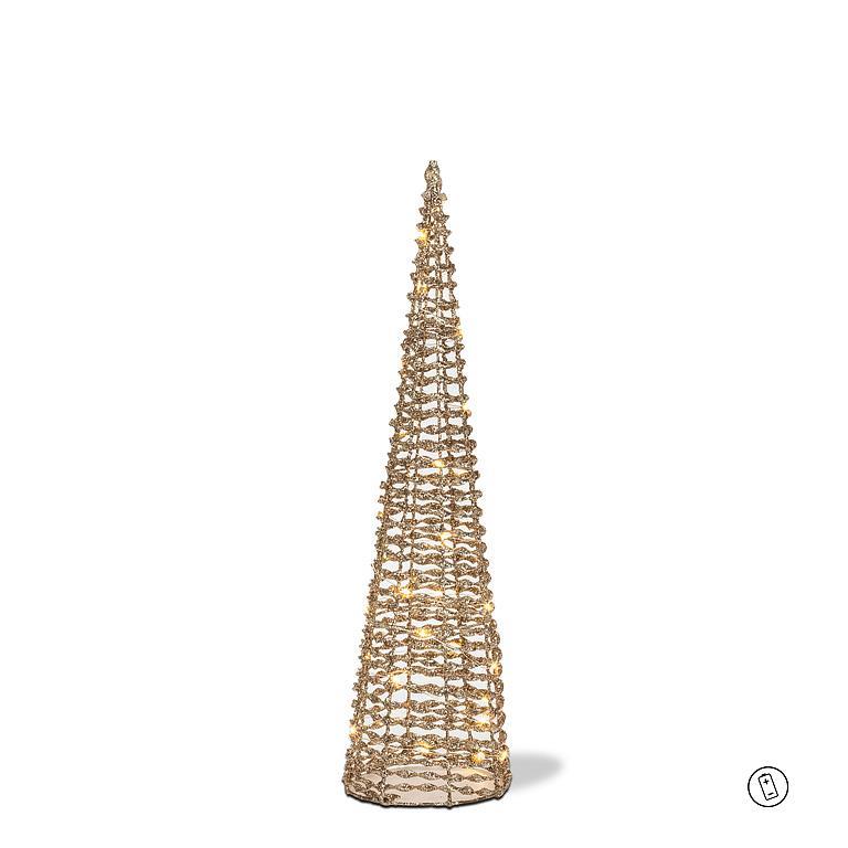 Ribbon Cone Tree With LED Lights