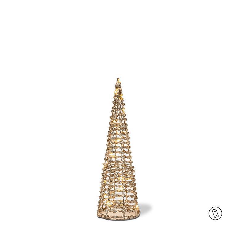 Ribbon Cone Tree With LED Lights
