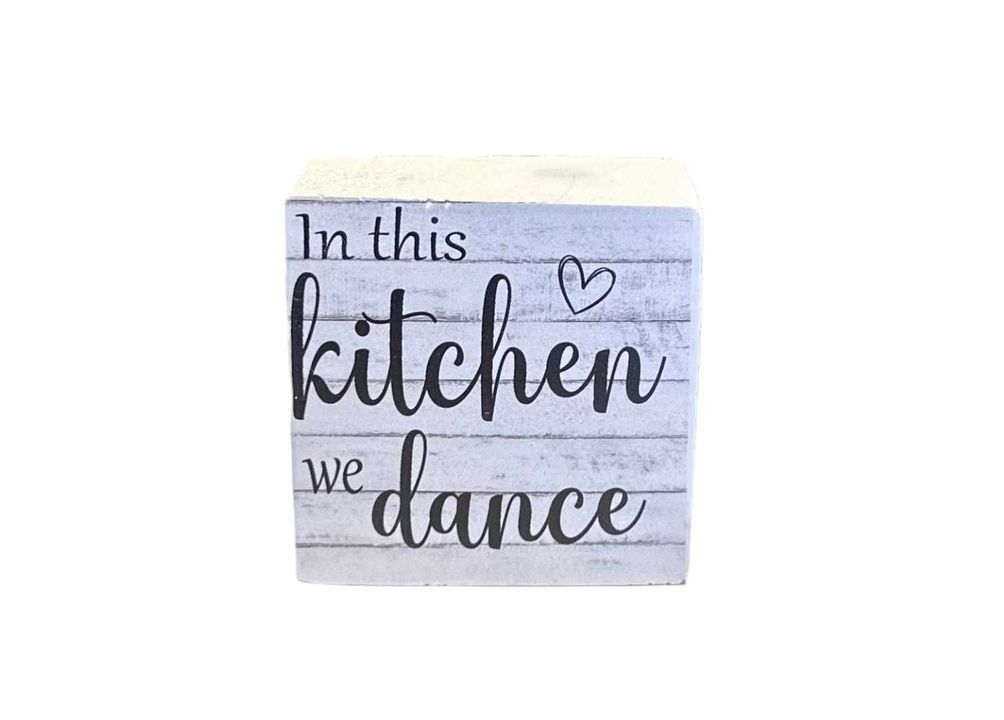 3"x3" Block | In This Kitchen We Dance