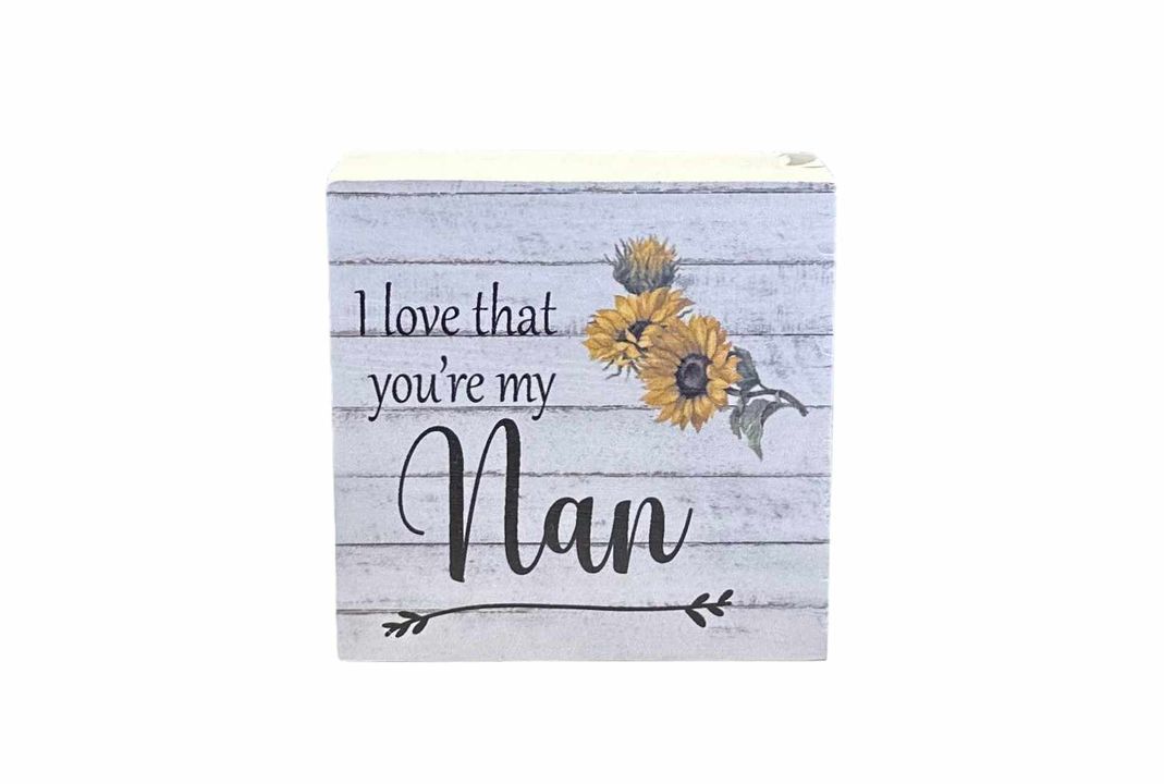 3"x3" Block | I Love That You're My Nan