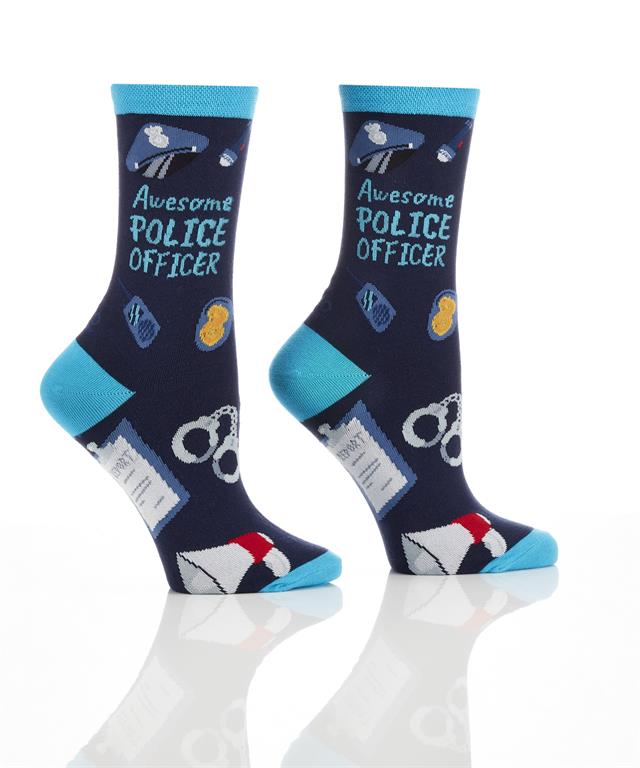 Women's Crew Sock, Police Officer