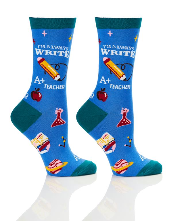 Women's Crew Sock, Teacher