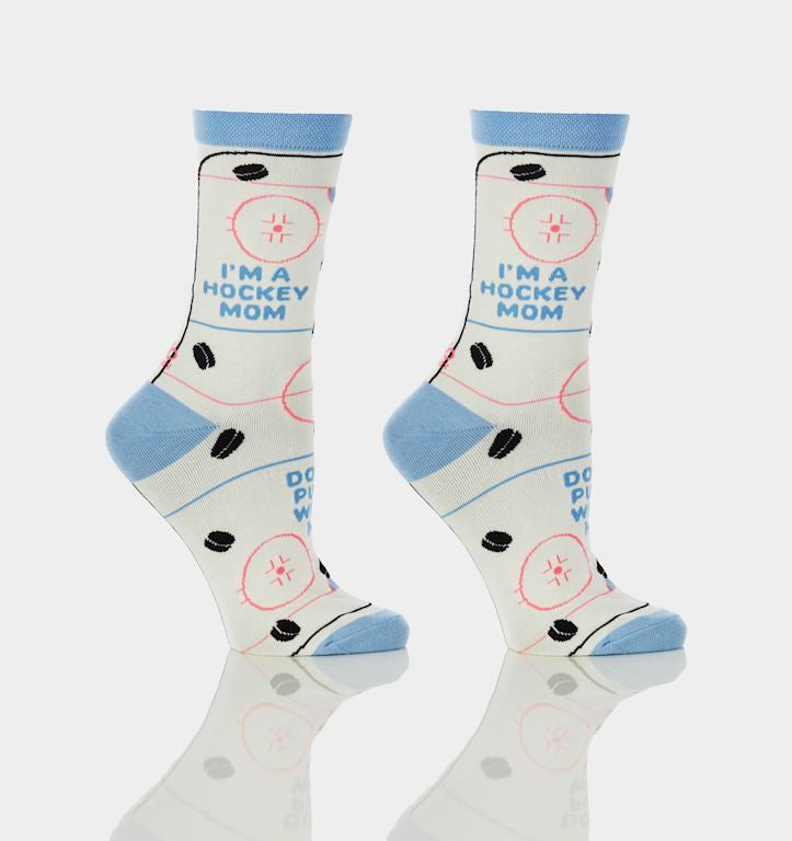 Women's Crew Sock, I'm A Hockey Mom