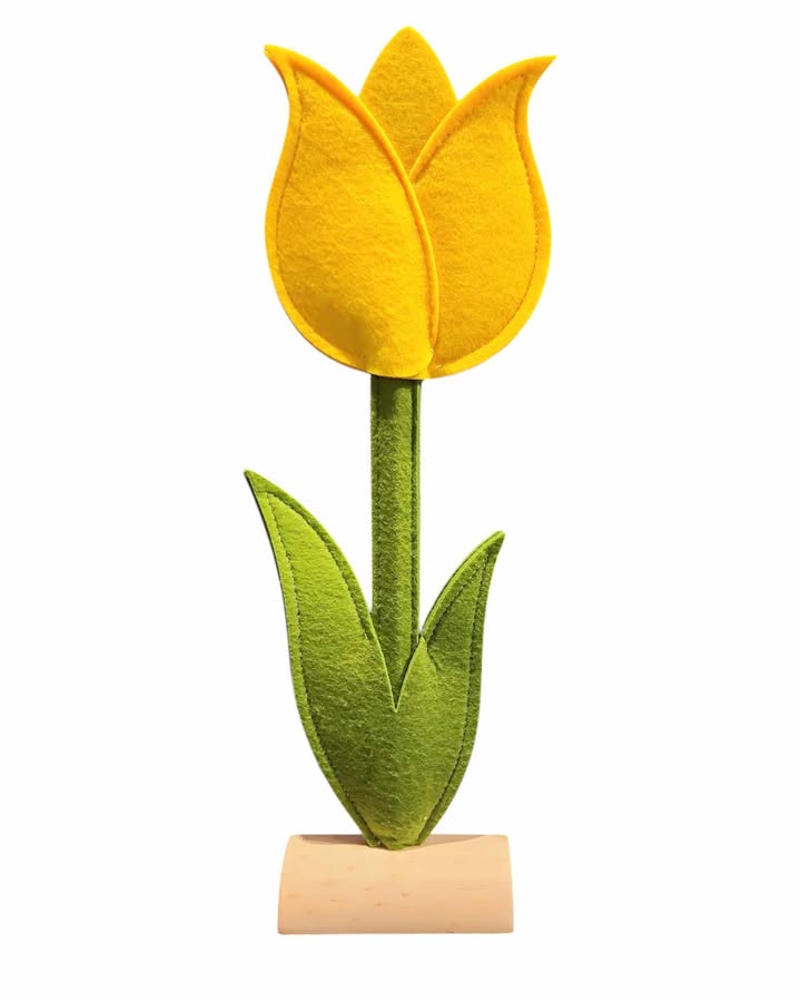 Large Yellow Tulip On Base