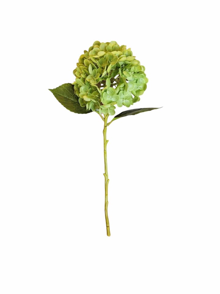 19" Real Touch Hydrangea Stem - Green