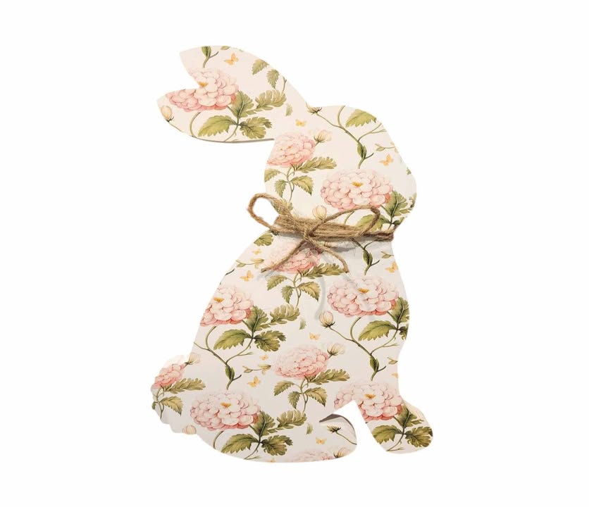 11" Floral Bunny