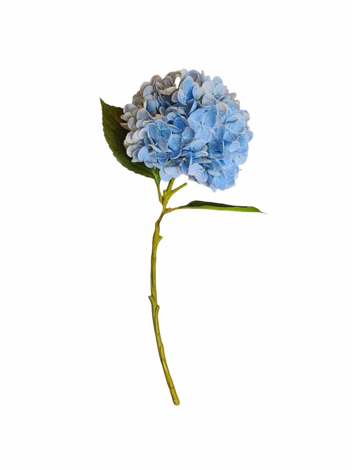 19" Real Touch Hydrangea Stem - Blue