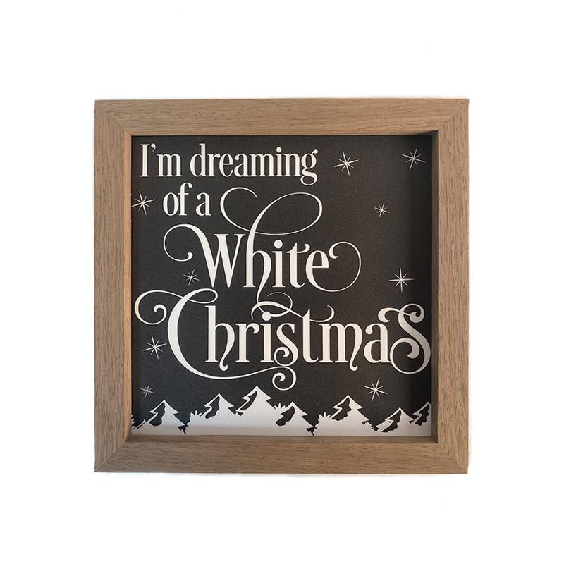 White Christmas Sign