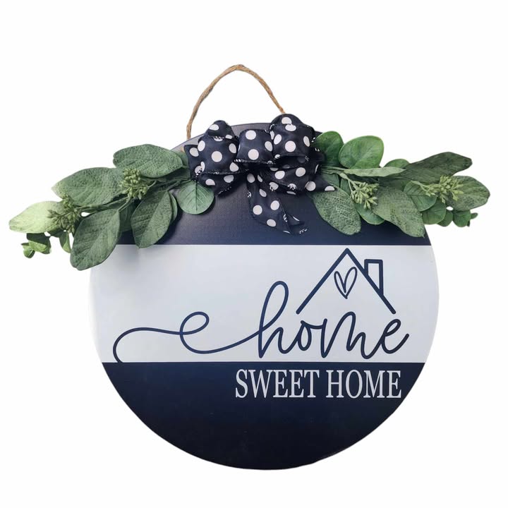 15' Decorated Round Sign | Home Sweet Home