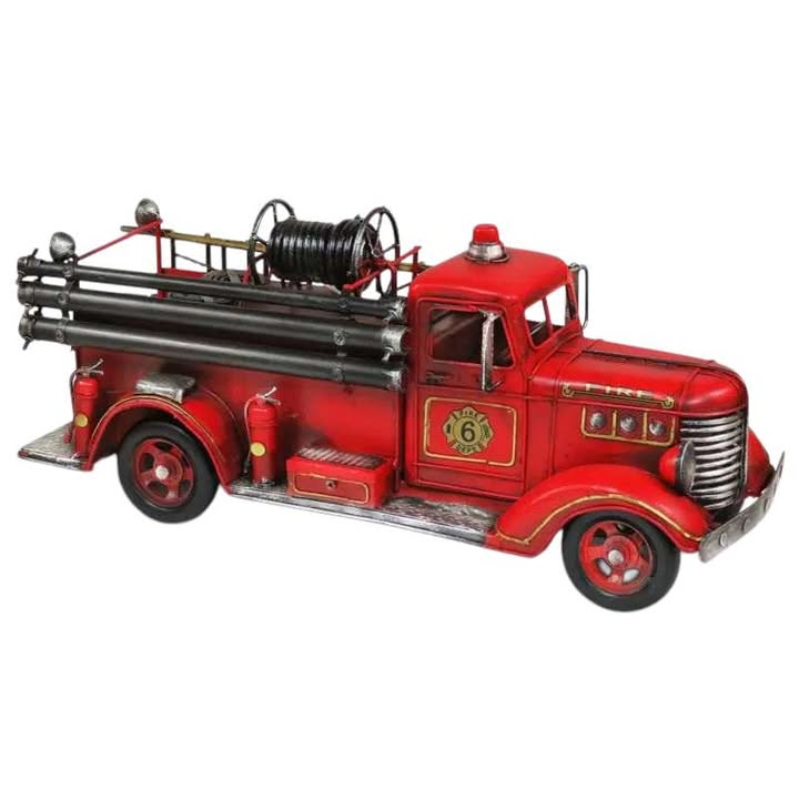Red Metal Fire Engine