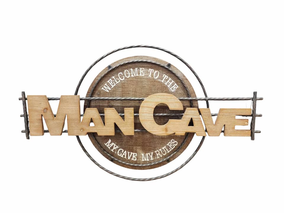 Man Cave Metal & Wood Wall Decor