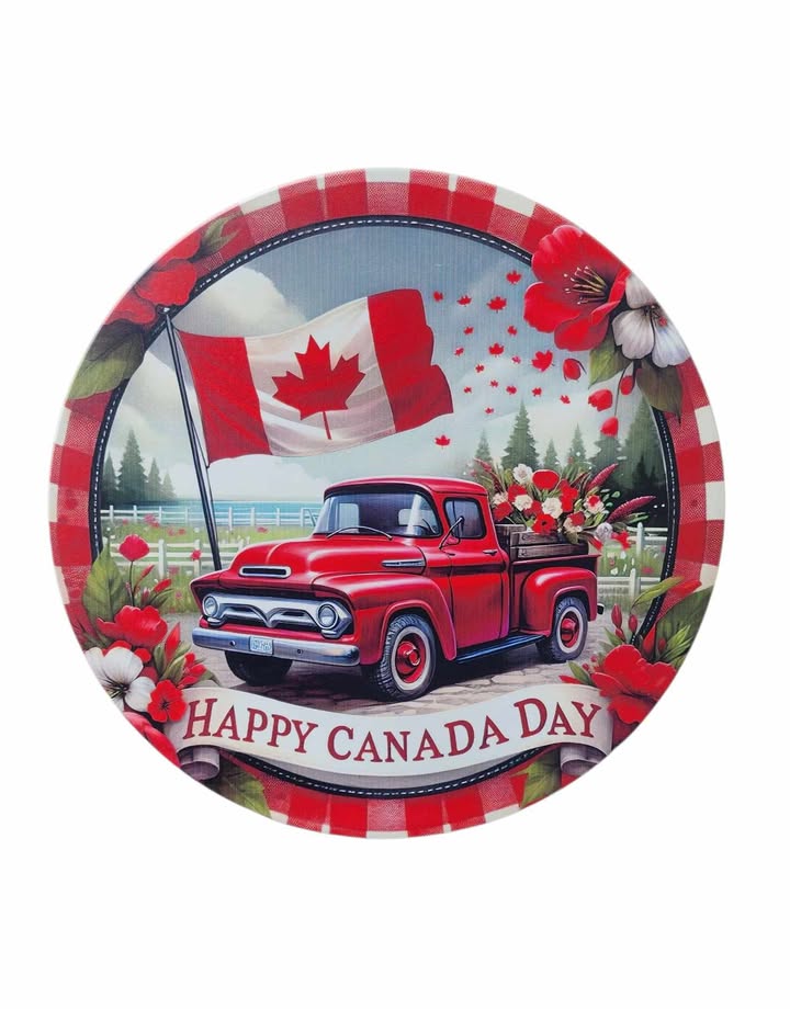 10" Round Sign | Happy Canada Day
