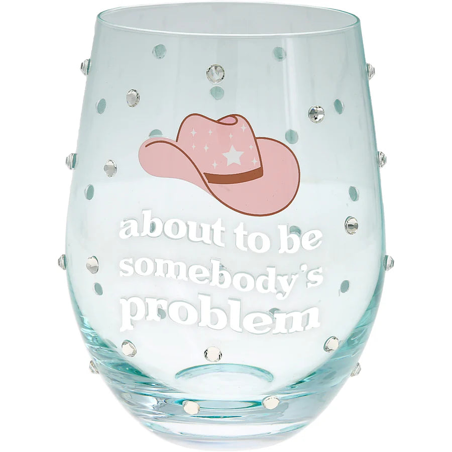 Somebody's Problem - Gift Boxed 18 oz Stemless Wine Glass