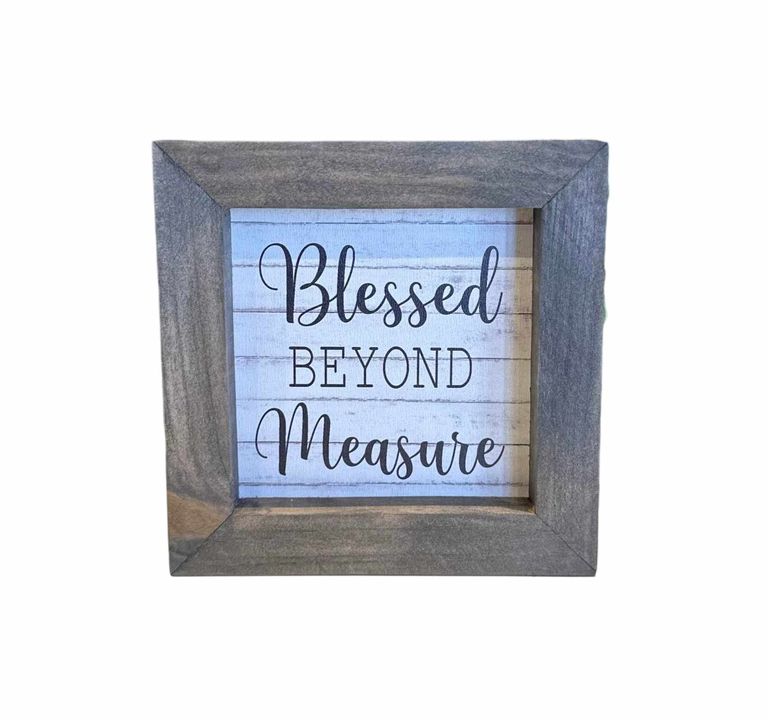 5"x5" Framed Sign | Blessed Beyond Measure