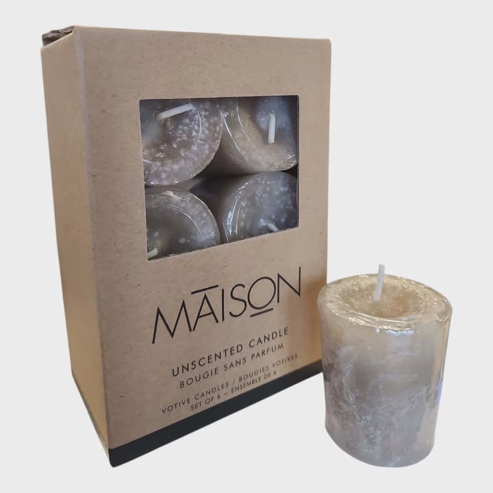 Set of 6 Votive Candles - Unscented