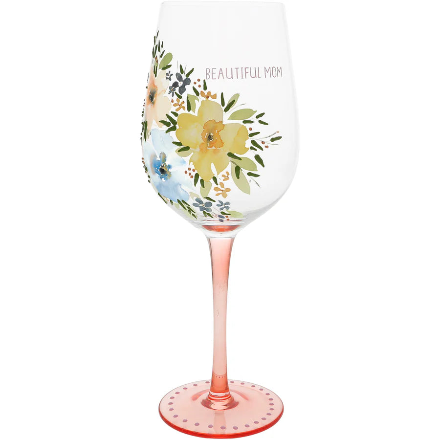 Beautiful Mom 16oz Wine Glass