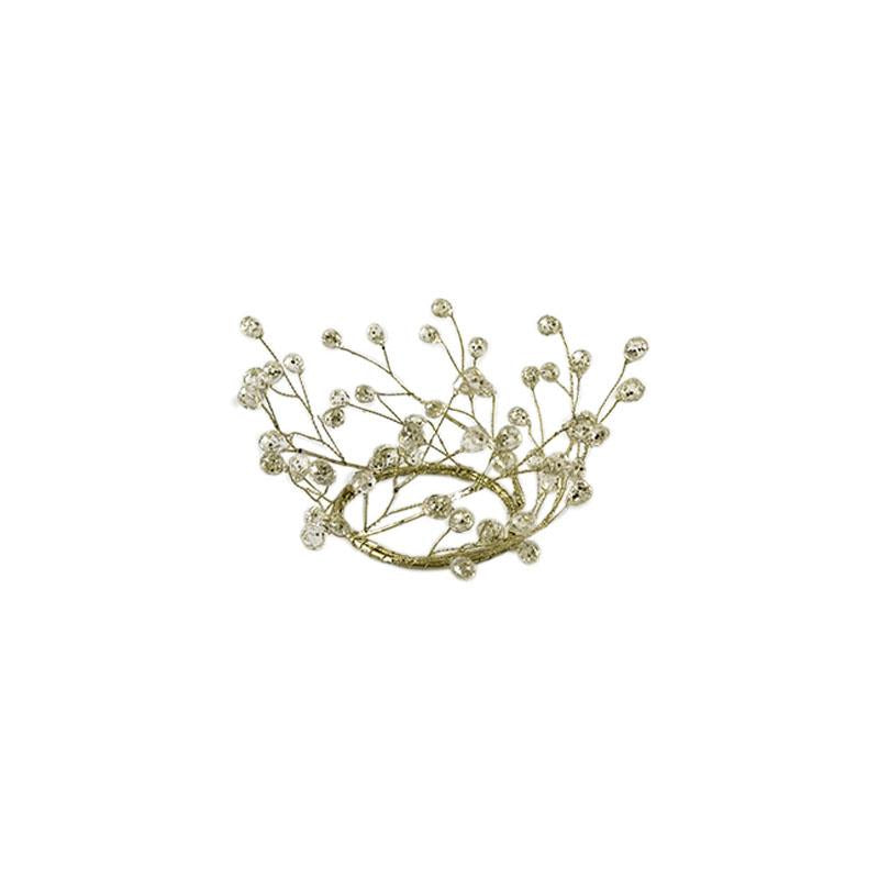 Clear Bead Candle Ring