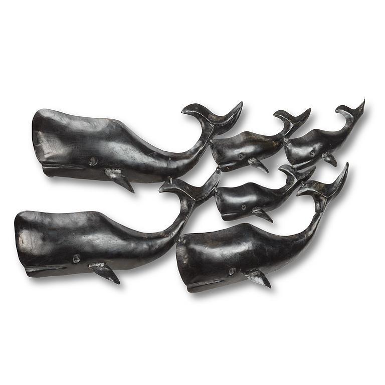Multi Whale Wall Decor