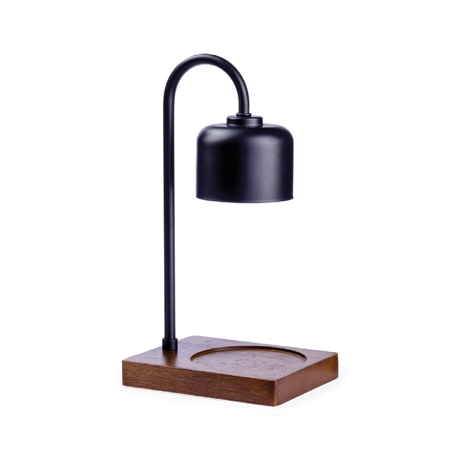 Arched Lamp Candle Warmer - Black and Wood