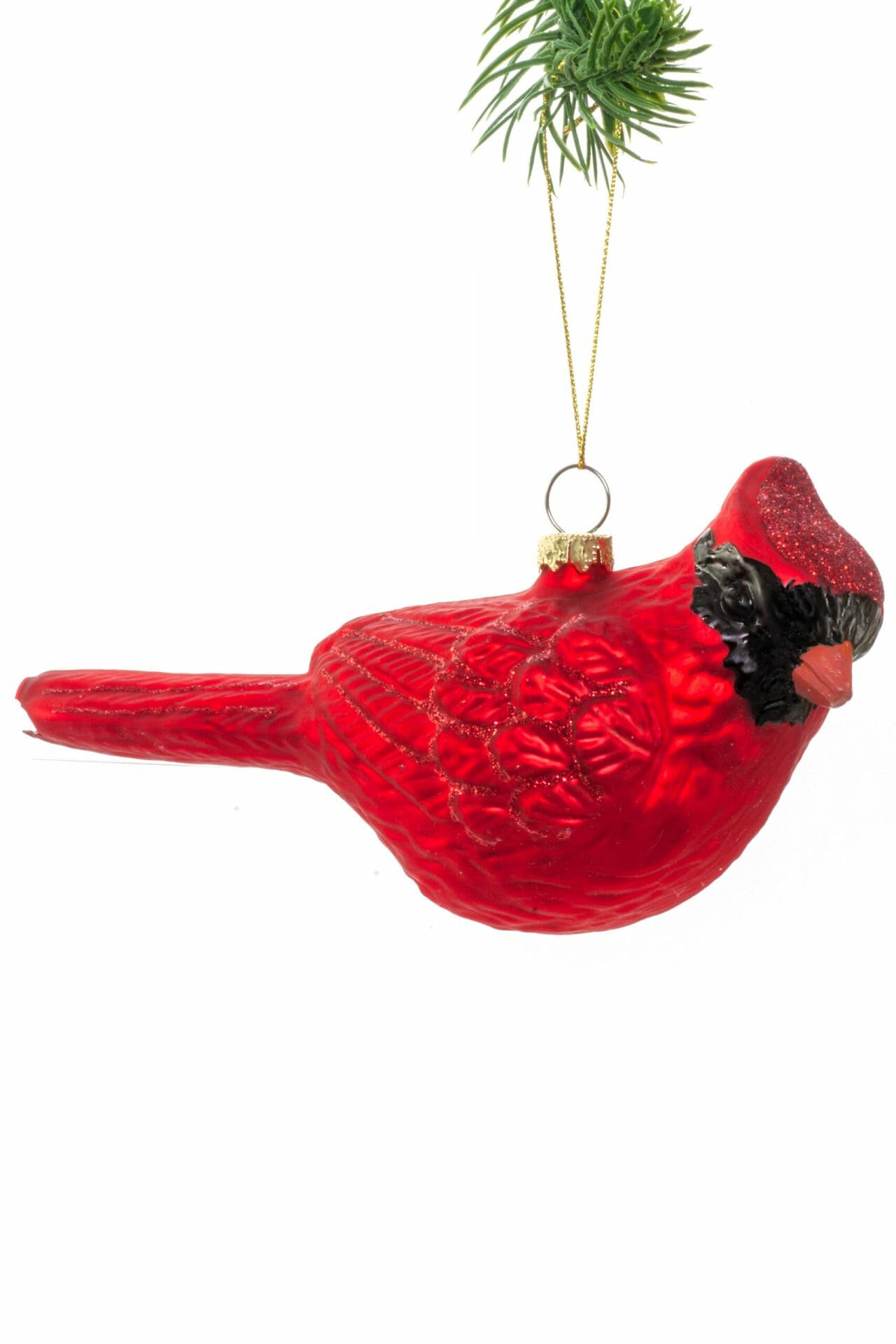 6" Glass Cardinal Ornament