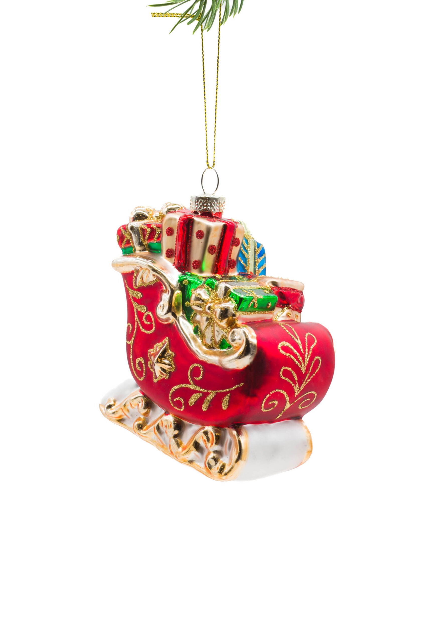 4.75" Red Sleigh Ornament