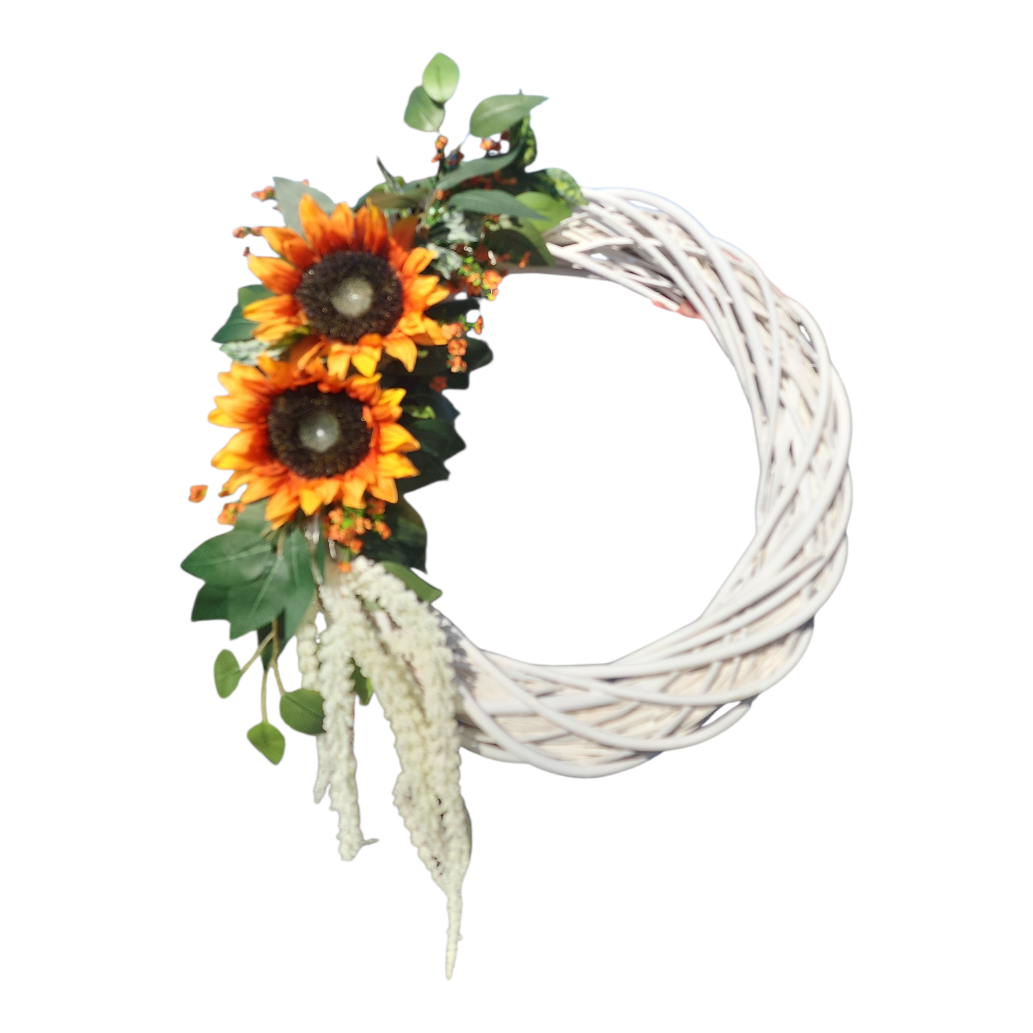 Decorative Wreath With Orange Florals