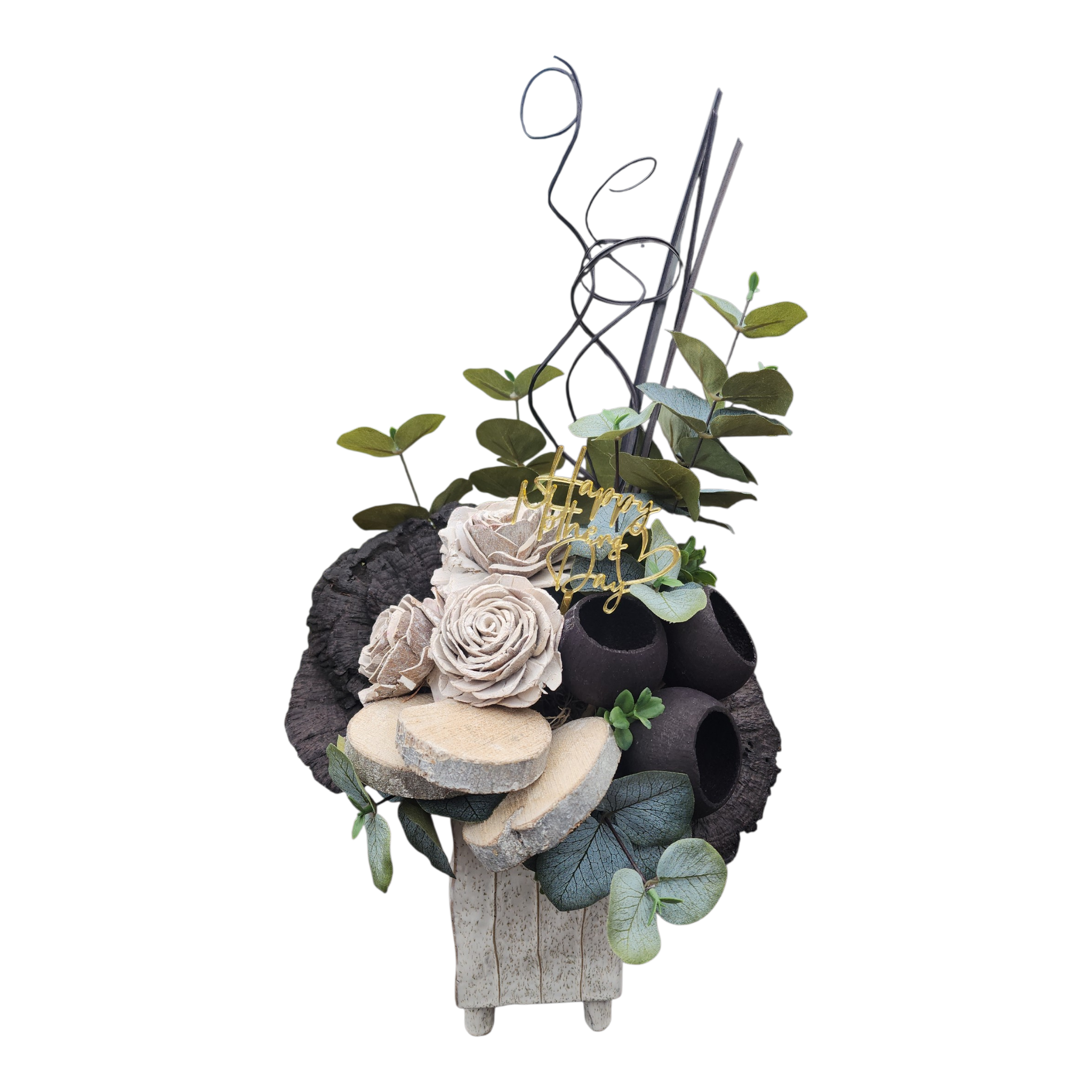 Floral Arrangement in Pot with White Florals