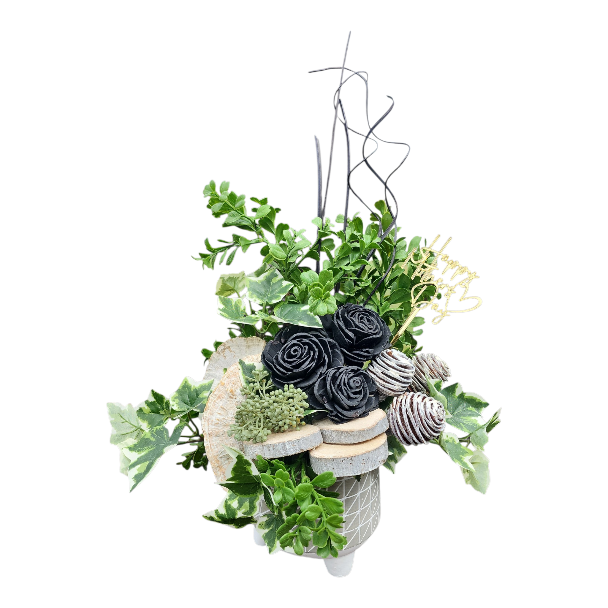 Floral Arrangement with Black Flowers