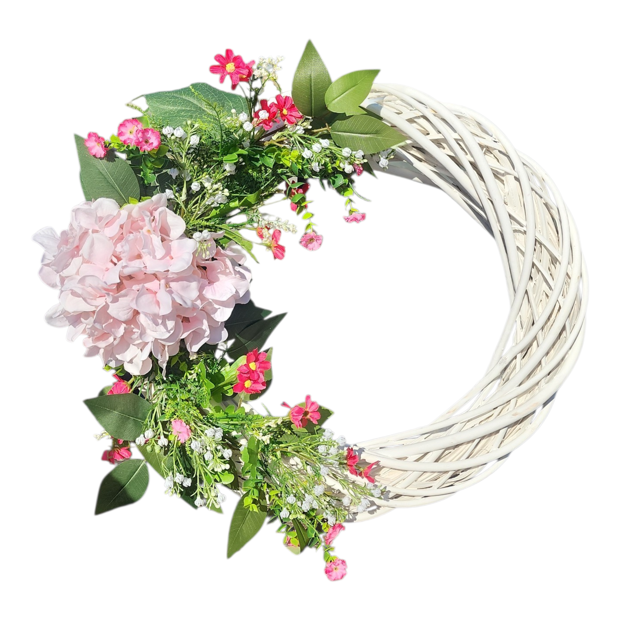 Decorative Wreath With Pink Florals