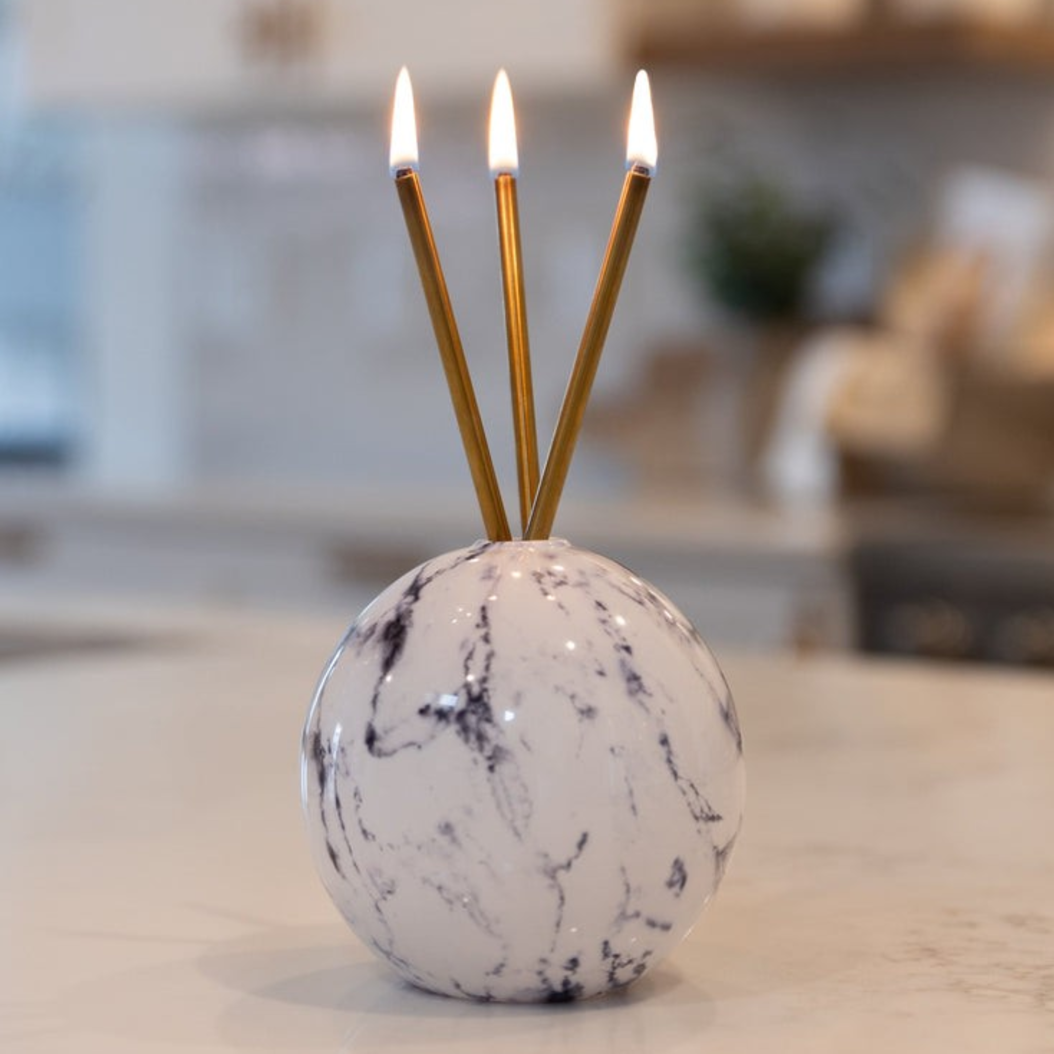 Neva White & Marble Vase