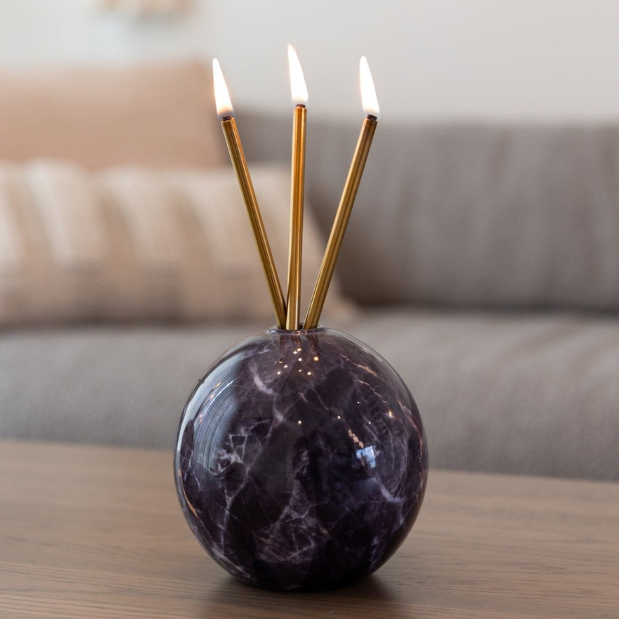 Neva Black Marble Vase