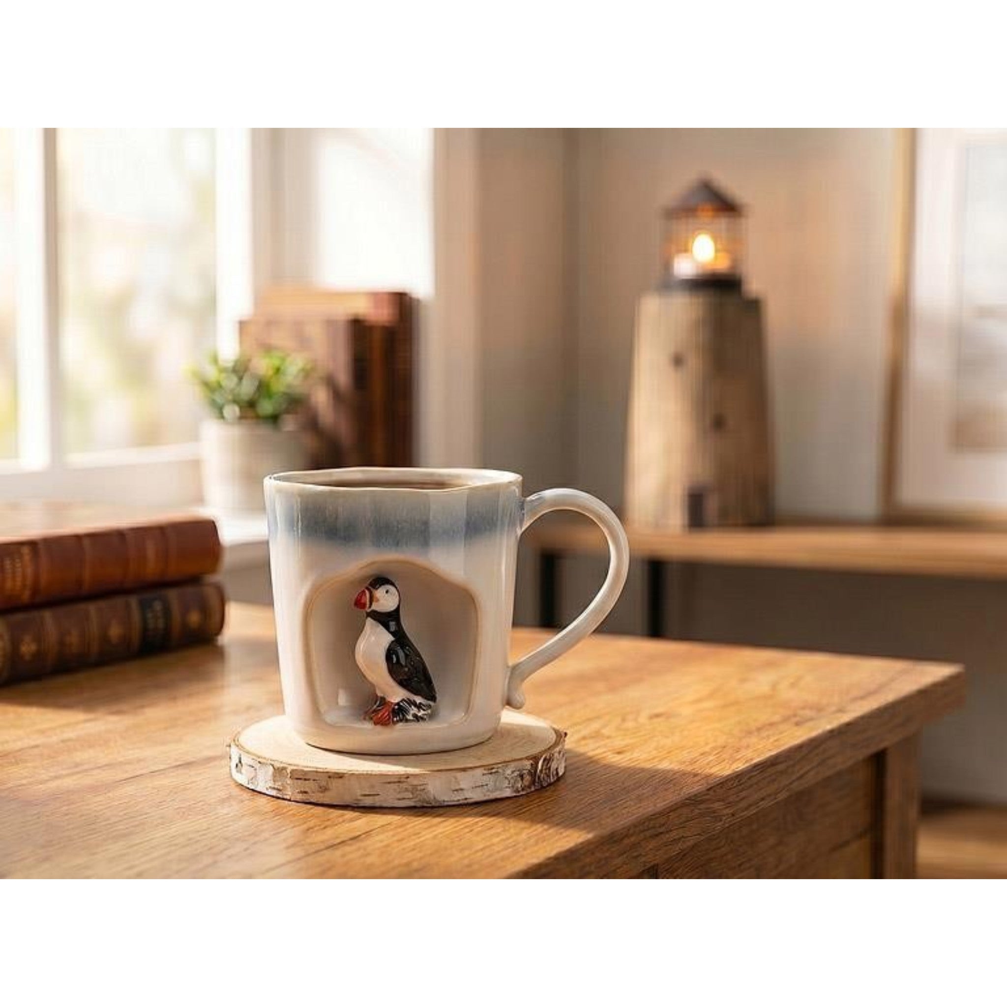 Ombre Taper Mug With Puffin