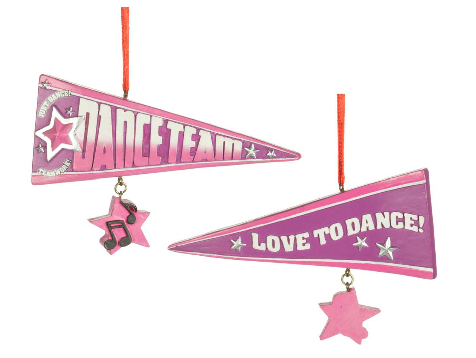 Dance Team Pennant Ornament