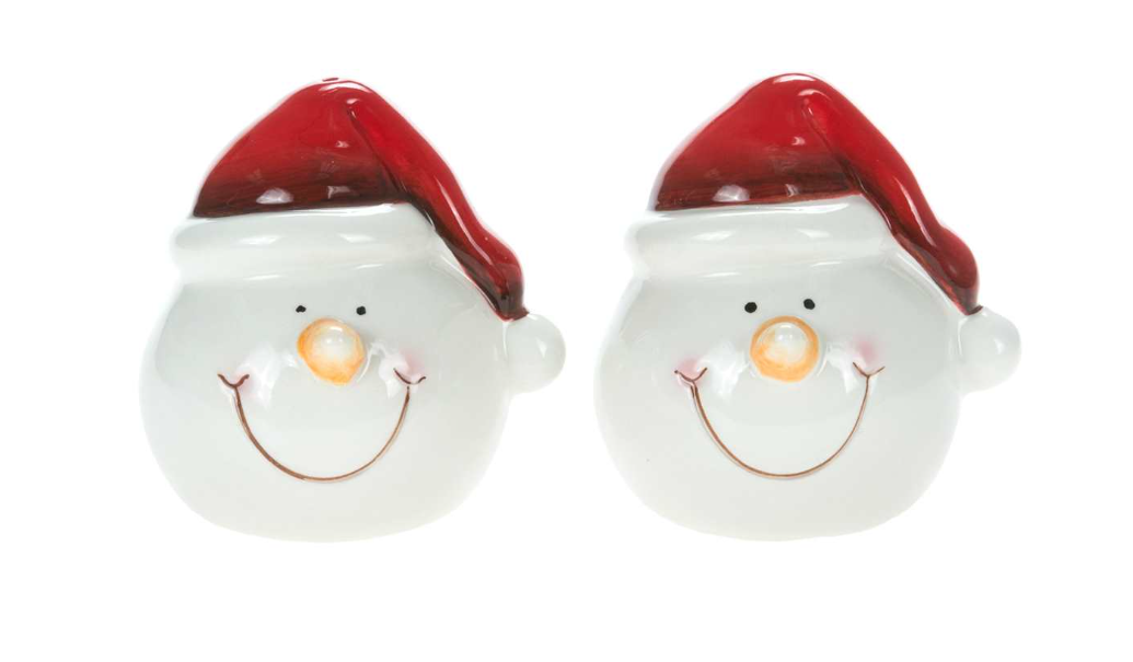 Snowman Head Salt+Pepper Set