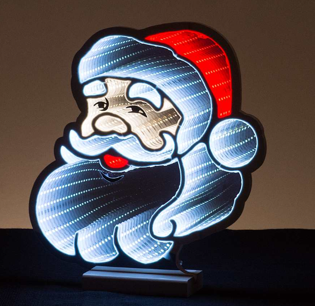 Infinity Light Santa With Base