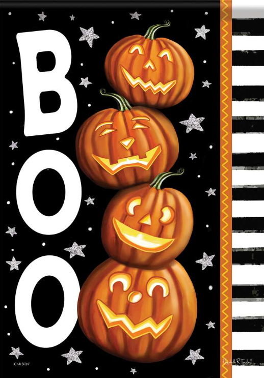 Boo Pumpkins Garden Flag
