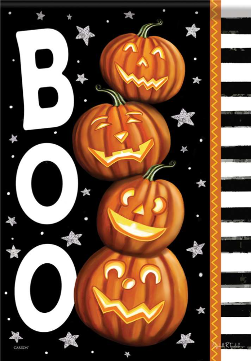 Boo Pumpkins Large Flag