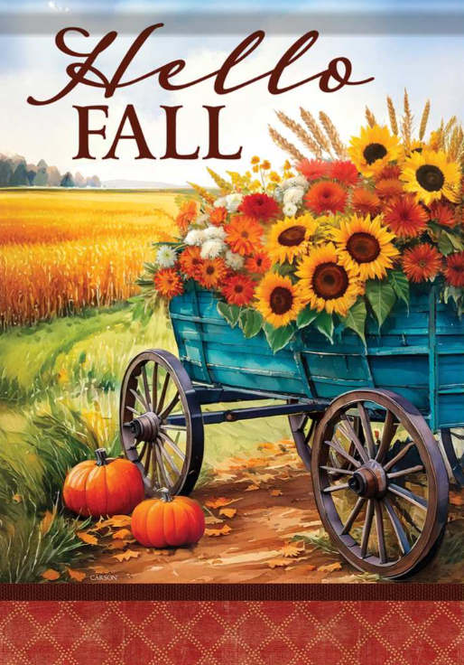 Hello Fall Large Flag