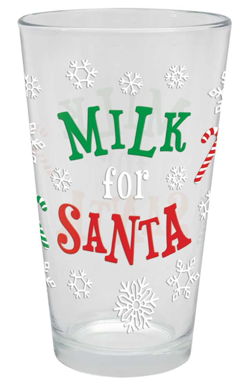 Milk For Santa Pint Glass